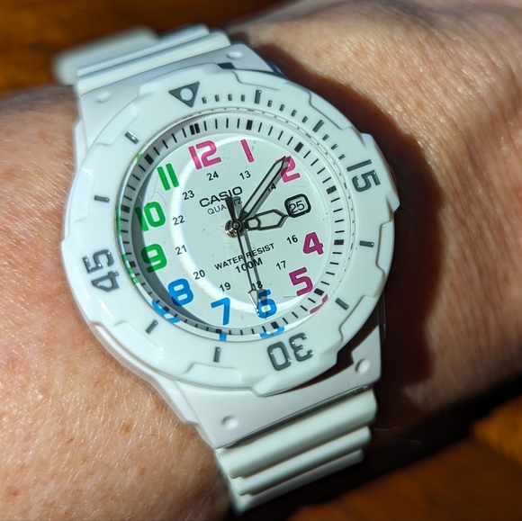 Water Resistant Cute Colorful Casio White Watch 🤍 - Picture 9 of 10